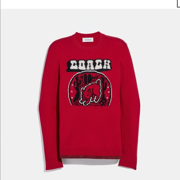 Coach | Sweaters | Coach Lunar New Year Red Sweater New Xs | Poshmark
